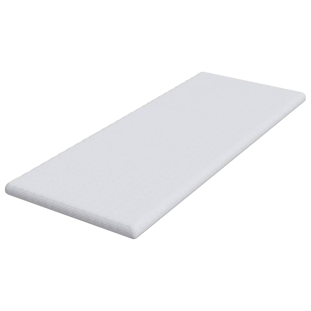 Nakładka na materac, biała, 80 x 200 cm, tkanina żakardowa, rdzeń z pianki PU, materac wierzchni jako ochraniacz na materac, do sypialni, pokoju gościnnego, większy komfort