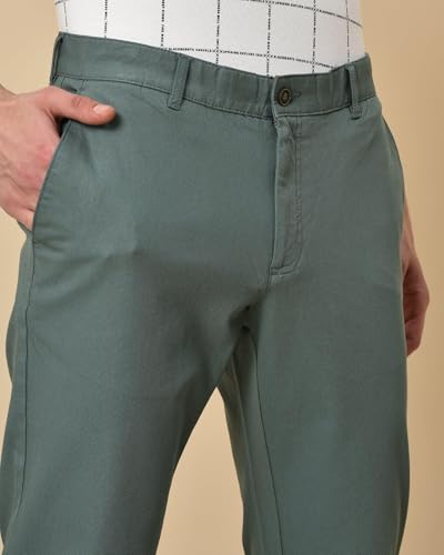 Image of Blackberrys Men's Cotton Blend Slim Casual Trousers