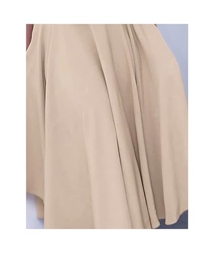 Image of SOMTHRON Women's Casual 3 /4 Sleeve Long Maxi Dress A-Line Flared Solid Wrap Tie Waist Swing Dresses
