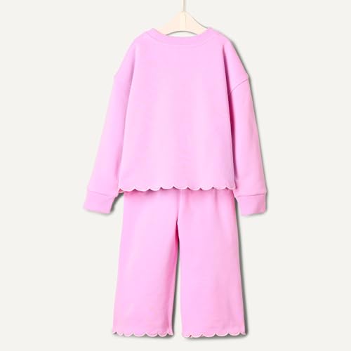 Image of Amazon Essentials x Sofia Grainge Toddlers and Baby Girls' French Terry Sweatshirt Pant and Top Set
