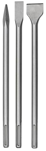 Einhell Jeu de 3 burins pour marteaux perforateurs à mandrin SDS-max (2 burins plats et 1 pointeau)