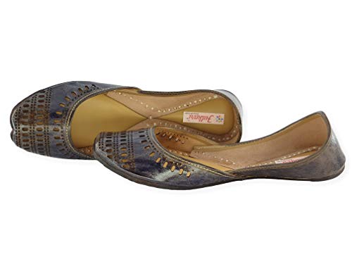 Image of Fulkari Prime Pure Leather Casual Women's Soft Leather Bite and Pinch Free Ladies Jutti Ethnic Mojari