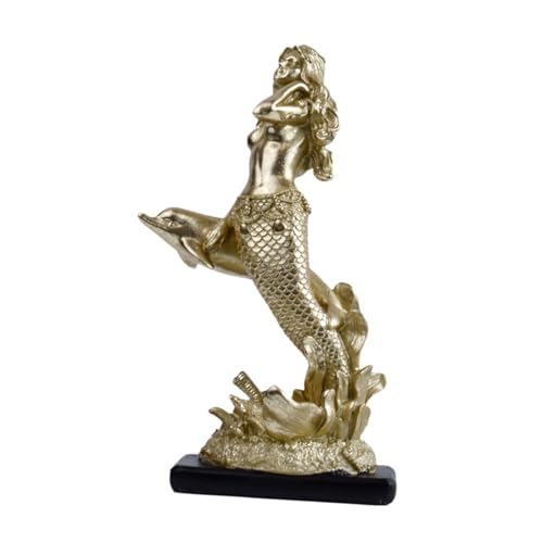 FytStycale Figura de Sirena de Resina para Centro de Mesa, Ideal para Sala de Estar, Oficina Y Estantería.