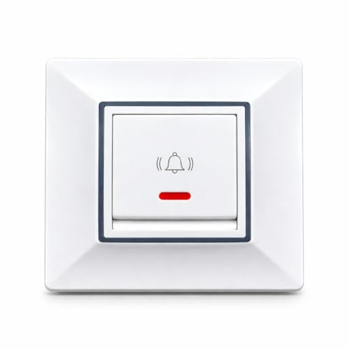Image of SEER Electric Door Bell Switch for Home | Modular Doorbell with Indicator Light | Premium Quality Electric Bell Push Switch | White