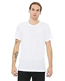 Bella+Canvas Perfect Tri-Blend Fashionable T-Shirt, Large, Solid White Triblend