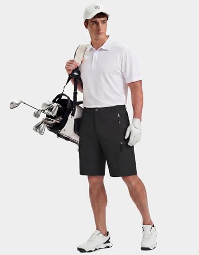 Image of COOFANDY Men's Hiking Cargo Shorts 9 inch Lightweight Short with Zipper Pockets