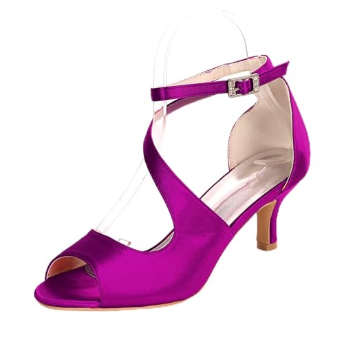 Chaussures de couleur unie en satin de soie avec bout ouvert raffiné