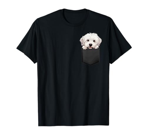 Coton De Tulear Puppy Dog In Pocket Cute Pet Lover T-Shirt