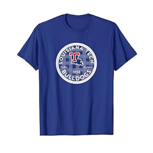 Louisiana Tech Bulldogs Plaid Badge T-Shirt