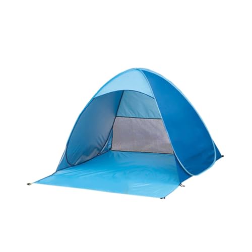 Carpa automática plegable para playa, protección UV, azul miniatura 1