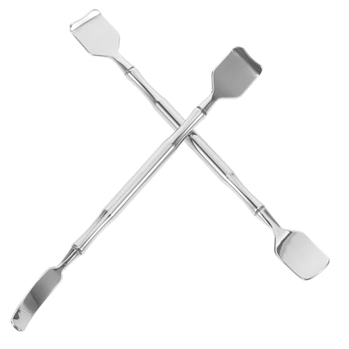 minkissy 2pcs Blackhead Removal Tool Face Scraper Stainless Steel Blackhead Shovel for Face Cleaning Gentle Massage and Comfortable Grip