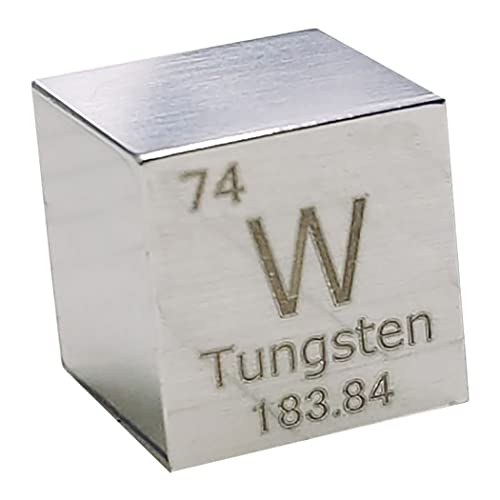 COYOUCO Mirror Polishing Tungsten Density Cube 10mm W 99.99% Metal Block for Element Collections Lab Experiment Material Hobbies Simple Substance Display