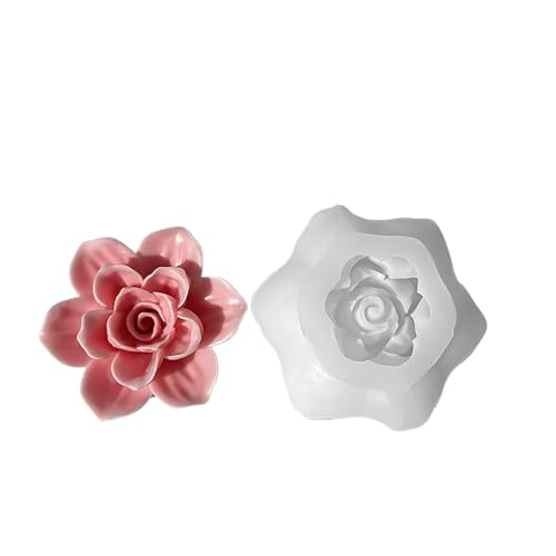 Moldes de silicona hechos a mano con forma de flor de imitación para hacer fácil liberación y molde