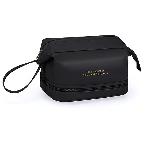 Accesorios Para Dama, Home Bolsas Para Maquillaje Doble Capa Cosméticos Impermeable Bolsa Viaje De Cuero Organizador Bolsa Multifuncional Estuche Portátil Para Mujeres