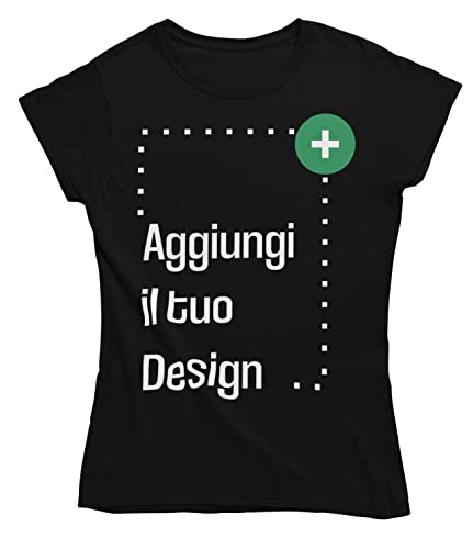 Colorfamily T-Shirt Personalizzata Donna Maglietta Personalizzabile Manica Corta Stampa Fronte