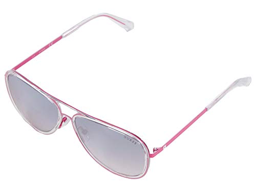 Guess GU 6982 72Z lunettes de soleil rose miroir violet pour femme