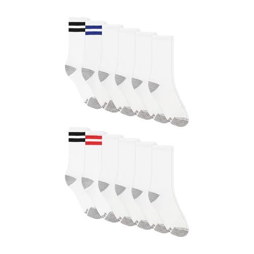 Image of Hanes Men's Socks, Active Cool X-temp Lightweight Moisture-wicking Cushioned Ankle, Crew and No Show, 12 and 14 Pair Packs