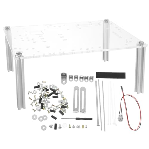KALLORY soporte de chasis PC Open Frame para placas madre Matx y chasis de computadora de aire abierto instalación fácil con protección confiable para tarjetas de video y almacenamiento miniatura 1