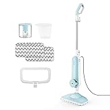 DOKER Steam Mop, Electric Steamer Mop w/ 3 Auto Modes, 2 Washable Pads, 12 Oz Removable Water Tank, 16.4 ft Cable, Lightweight Steamer for Hardwood floors, Carpet, Tile, Laminate Cleaning, Green