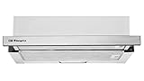 Orbegozo TL 07160 IN - Campana extractora telescópica 60 cm, capacidad de extracción 308,2 m3/h, 3 niveles de potencia, 2 filtros de aluminio desmontables, iluminación LED