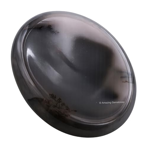 Image of Amazing Gemstone Dendrite Agate Worry Stone Crystals and Healing Stones - Worry Stones for Stress Relief Gifts - Piedra Crystal Fidget for Meditation - Unique Stocking Stuffers and Birthday Gifts