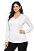Opna Women's Long Sleeve Athletic Shirts – Moisture Wicking Dry Fit Workout Tops WHITE-L