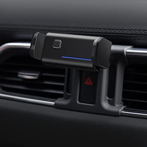 BEERTE Phone Holder fit for Mazda CX-5 2017-2026 Electric Clamping Mobile Phone Mount 360-degree Rotatable Adjustable Safe and Convenient Phone Navigation for 4-7 inches Smartphone