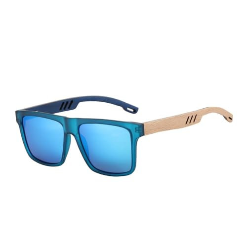 Lunettes de soleil en bois de noyer anti éblouissement verres polarisés 1004