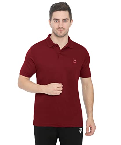 Image of GenX Men's Solid Regular Fit Polo Shirt
