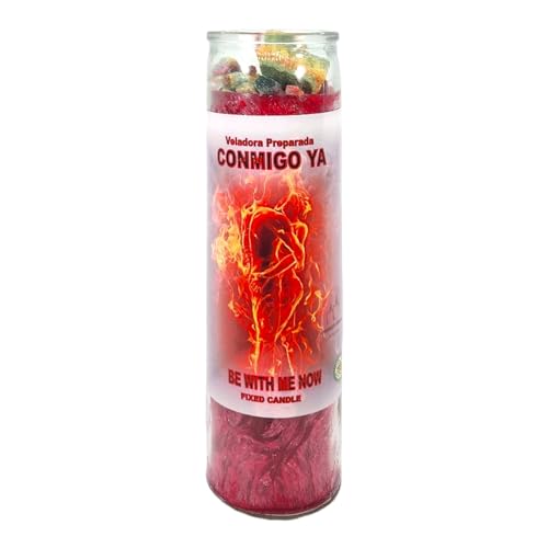 BE with ME Now-Palm Wax Spiritual Intention Spell Candle-[RED] | Vela CASA ESOTERICA PERFUMADA- (CONMINGO YA)