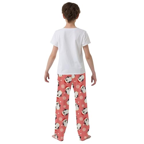 Boys' Pants Penguins Christmas Funny Snowflakes Long Bottoms Jogger Pants Elastic Waist Trousers with Pockets S-XL3