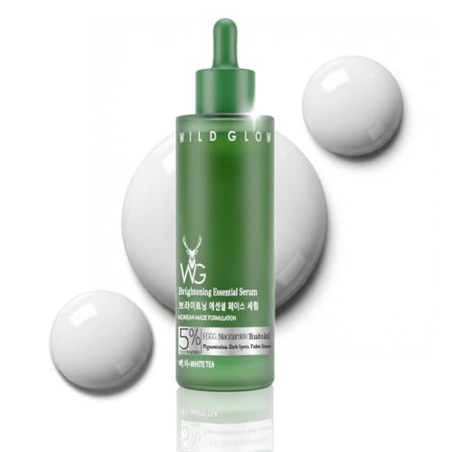 Image of WILDGLOW Niacinamide 5%,White Tea, Bisabolol, EGCG Brightening Serum for Hyperpigmentation, Dark Spots and Scar Repair | Look 10 years younger In 4 weeks, 60ml