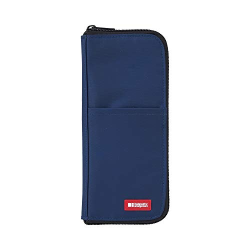 Image of LIHITLAB LAB Slim Pen /Pencil Pouch, 0.7 x 3.9 x 8.5 Inches, Indigo (A7652-11)
