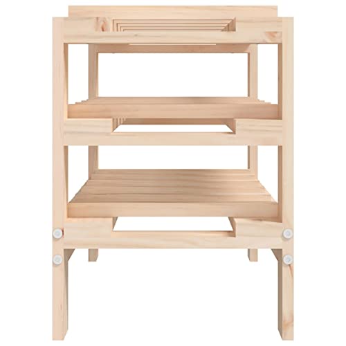 Soporte para botellas de vino de madera de pino 61.5x30x42 cm miniatura 5