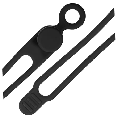 10 Pack de Correas de Silicona para Gestión de Cables para Cables de Alimentación Negro | Cintas de Cable Reutilizables, Uso en Oficina en Casa, Organizador para Cables de Datos, Set Compacto, Acabado Negro miniatura 7