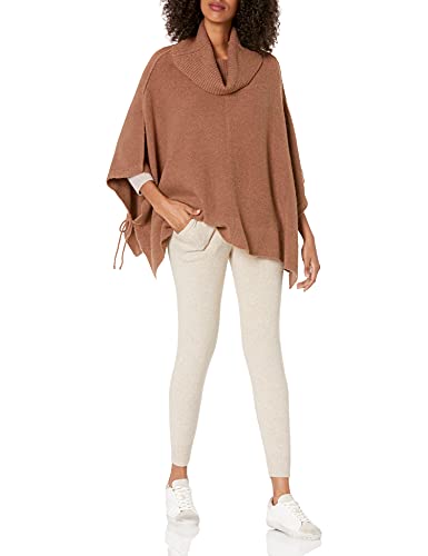 Cable Stitch Women's Cozy Cowl Neck Poncho - 3/4 Sleeve Oversized Turtleneck Sweater Pullover Cape Top4