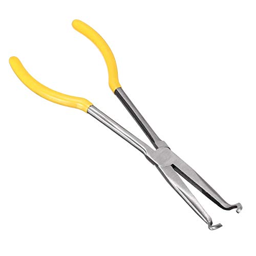KXA Pliers 11'' Long Needle Nose Pliers Straight Wire Cutter Bent Tip Mechanics