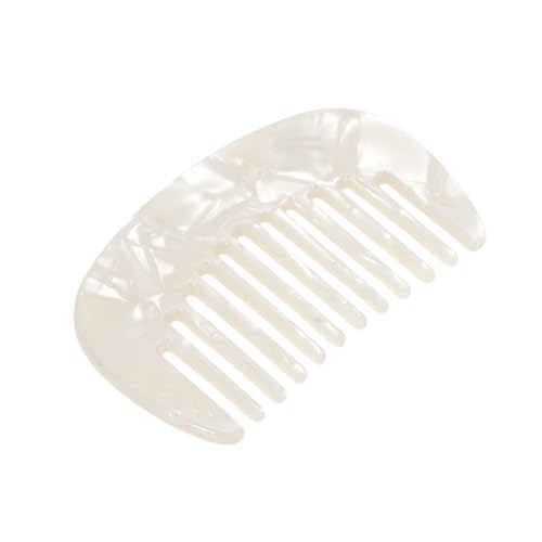 VOCOSTE Wide Tooth Comb, Pocket Size for Curly Hair, Marble White