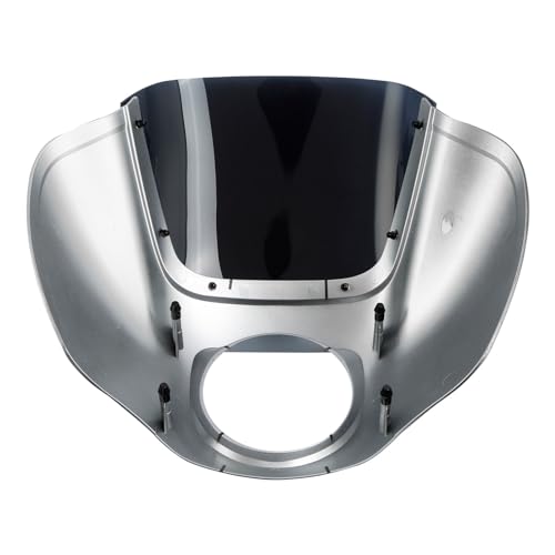 Image of Front Headlight Quarter Fairing Windshield Fit For Harley Softail Low Rider FXLR S FXLRS 2018-2025 Street Bob FXBB FXBBS 2018-2025 Softail Standard FXST 2020-2024 Silver Denim