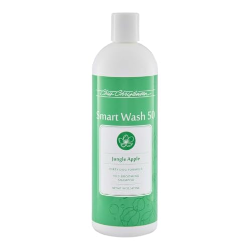 Chris Christensen SmartWash50 Jungle Apple Ultra Concentrated Dog Shampoo, Makes up to 50 Bottles, Groom Like a Professional, Concentrated, Suitable for All Coats, Made in USA, 16oz