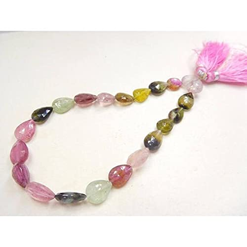 Tourmaline naturelle perles briolettes poire facettées haut de gamme pour bijoux