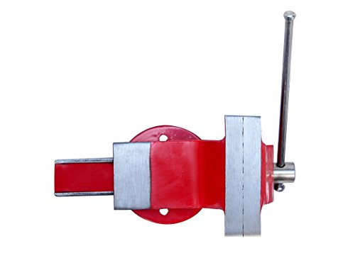 Image of Mk Germany base(6inches) professional heavy steel Iron Bench Vice Fixed Base, Red (152mm)