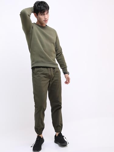 Image of Highlander Men's Cargo Jogger Trousers | Perfect for Casual Outings,Travel & Work Wear with Utility Pockets