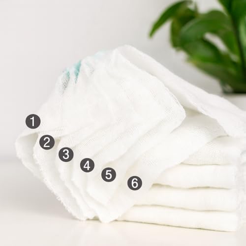 Image of Mini Wonders Muslin Face Towels Set of 5 | Soft Cotton Baby Towels for Daily Use | Washcloths for Newborns & Infants | Skin-Friendly & Reusable