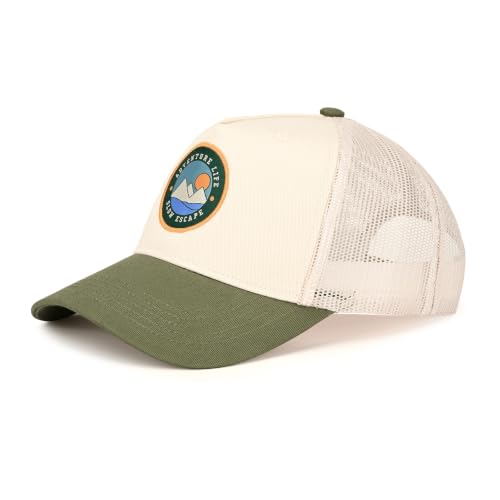 Image of Feathers Cotton Cap for Men & Women | Adjustable Unisex Trucker Hat | Cotton Twill Front & Mesh Back | Styles Caps for Men | Breathable Outdoor Running, Gym & Travel Hats