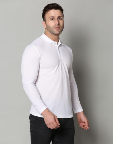 Image of INKKR Full Sleeve Men's Solid Polo Neck T-Shirt Combo
