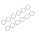 Flat Gasket Silicone O Ring Sealing Washers for Machine Maintenance Bellows Hoses Industrial Parts Repair Work (1/4 17.5‑18cm Head Circumference)