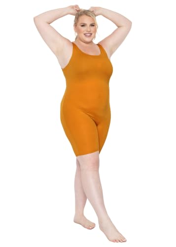 Image of STRETCH IS COMFORT Womens Plus Size Tank Unitard Athletic Rompers For Women