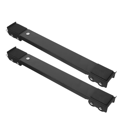 Healeved Base Móvil Ajustable con 24 Ruedas Negras para Lavadora y Refrigerador, Soporte Rodante Resistente Antideslizante para Electrodomésticos Pesados, Base con Ruedas para Mover