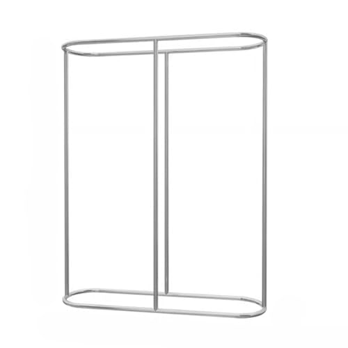 Portant à vêtements robuste double barre et présentoir de magasin en acier ovale